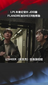 2024LPL年度纪录片JDG篇片段：Flandre对sheer的帮助